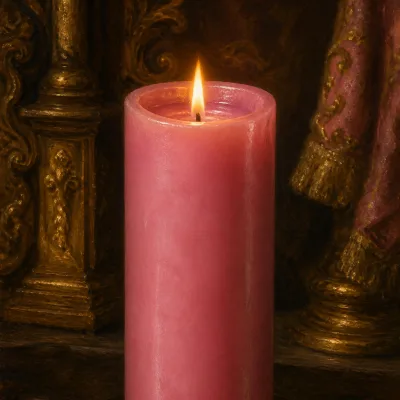 Vela rosa de cariño